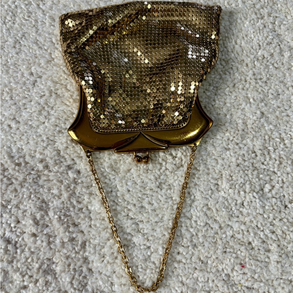 Vintage Whiting & Davis Metal Mesh Chain Mail Coin Purse KISS Lock - Picture 8 of 8
